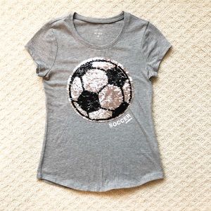 Justice Active size 8 sequins Tee